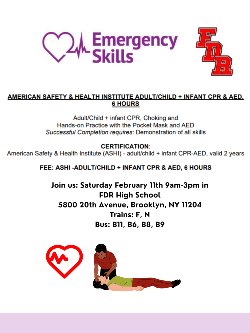 CPR/AED training Courses at FDR High School
